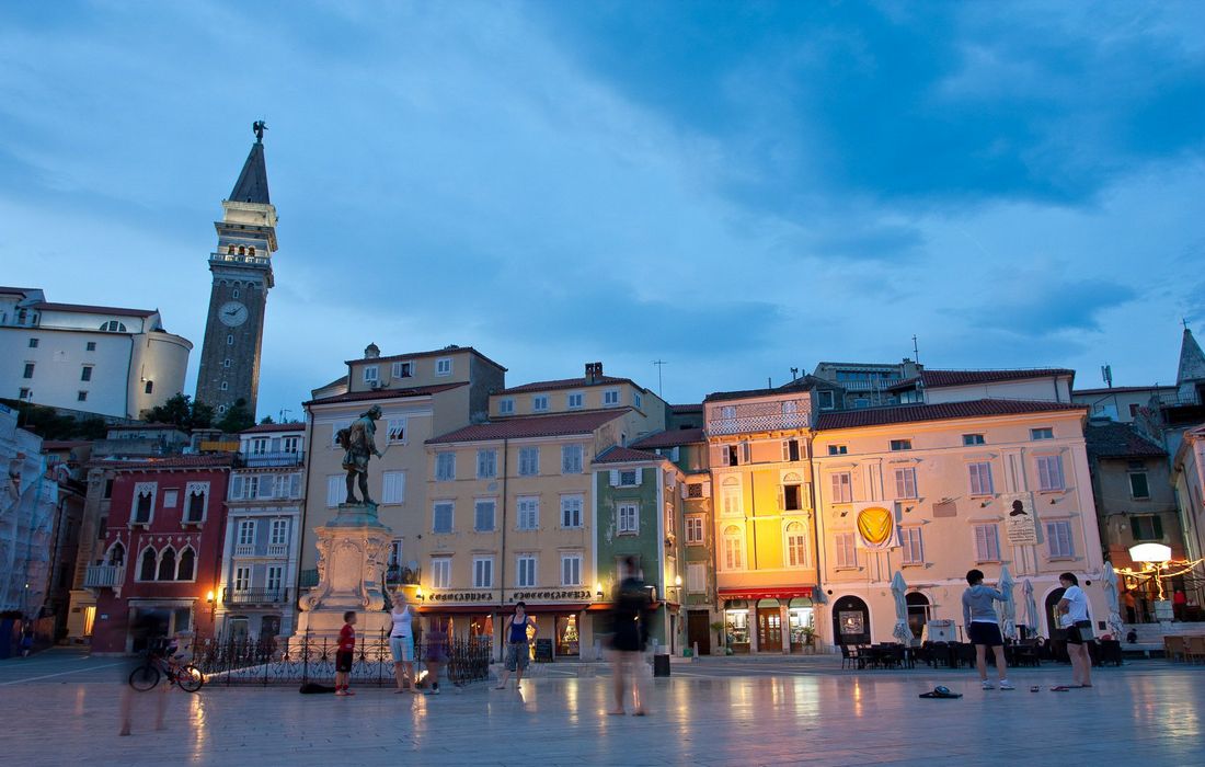 Tartini Square in Piran, Slovenia